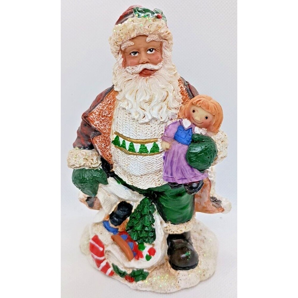 Vtg Genuine 1991 Green Irish Santa Claus Doll Toy Figurine Christmas Decor 5.5”